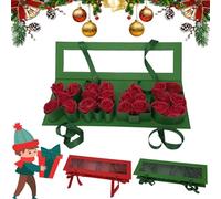 Empty Flower Gift Box,Xmas Letter Christmas Flower Gift Box,Xmas Letter Shaped G-ift B-ox,X-mas Cardboard L-etter Shaped Fillable Chocolate Strawberry Candy F-lower Box for Christmas Party Favor Gifts