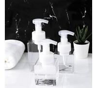 Empty Foam Dispenser Bottle Made of Plastic with Spiral Pump for Dense Foam Output, Designed for Bathroom and Kitchen Sinks (250ml)