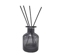 Empty Glass Diffuser Reeds Bottles Aromatherapy Jar Essential Oil Perfume Container Fragrance Accessories DIY Crafts Decor for Home and Office(Grey)