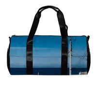 Empty Glass Jar Versatile Canvas Duffel Bag for Active Lifestyles - Portable Sports Gear Storage with Water-Resistant Base and Adjustable Shoulder Strap