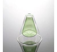 Empty Glass Reed Diffuser Bottle Refillable Aromatherapy Jars 1pc Glass Bud Vase Fragrance Accessories for Essential Oils, Small Flower Vase Table Centerpieces for Wedding Home Decor (green-C)