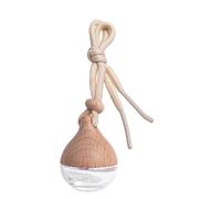 Empty Hanging Car Air Freshener Bottle - Small Hanging Bottle Car Air Freshener Diffuser | Decorative Hanging Car Perfume Bottle | Car Hangings Wooden Transparent Bottle For Car Perfume