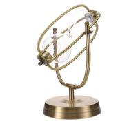 Empty Hourglass 10 Inch Antique Metal Frame 360 Degree Rotation