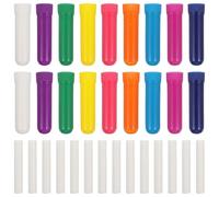 Empty Inhaler Tubes with Cotton Bar, Portable Aromatherapy Containers | Plastic and Cotton Build, Long Lasting Smell Support, Random Colour Pack, Compact Nose Cleaning Use Random Color