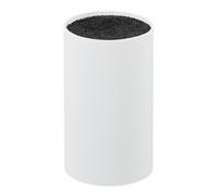 Relaxdays Empty Knife Block with Bristles, Holder for up to 8 Pieces, Versatile, HD 18x11 cm, Black-White