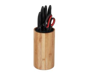 Empty knife block Natural Bamboo Knife Holder Knife Storage Unit Sturdy