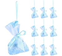 Empty Lavender Sachet Bags, Drawstring Pouches 10pcs Polyester | Reusable Pouch for Cedar Chips or Rose Petals, Elegant Assorted Colours, for Bathroom Storage and DIY Refills