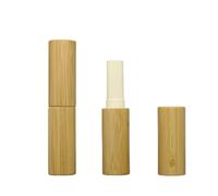 Empty Lipstick Tubes 10/30/50/100pcs Natural Healthy Bamboo Lipstick Tube Empty Lip Balm Container Makeup Tools Cosmetic Packing Customized Logo for DIY Lipstick(Gold,10pcs)