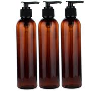 Empty Lotion Pump Bottles, BPA-Free Refillable Plastic 1000ML Amber PET Containers, Great for - Soap, Shampoo, Lotions, Liquid Body Soap, Creams and Massage Oil's, 3 Pcs Pump Dispenser