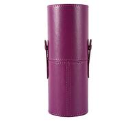 Empty Makeup Brush Round Pen Holder Portable Makeup Brush Holder Makeup Cosmetic Bags Makeup Brush Travel Case Travel Cup Storage Holder with Button