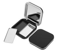 Empty Makeup Palette 2 Piece Black Abs Iron Compact Box