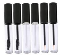 Empty Mascara Tube, 6PCS 10ml Mascara Wand, Easy to Use Tube, Clear Reusable Beauty Tools Accessories for Eyelash Cream Cosmetics Container Bottle, Wand