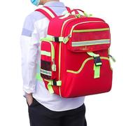 Empty Multifunctional First Aid Backpack, First Responder Trauma Bag with Reflective, Emergency Go Bag Emergency Responder Trauma Bag for Car, Home, Camping, Hiking