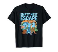 Empty Nest Escape Retirement Travel Humor Vibes Syndrome T-Shirt