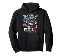 Empty Nest Wine Drink Full Funny Parent Humor Pullover Hoodie