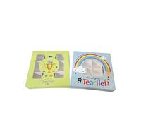 Empty Pick and Mix Sweet Boxes - Thank You Teacher Design - Gift Packaging, Confectionery and Cake Box - sweets/chocolate packaging box - 15x15x3.5cm (Blue Rainbow Design, No Inserts)