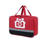 Empty Pill Bags Travel Medical Supplies Storage, Red Large
