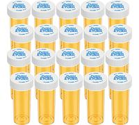 Empty Plastic Medicine Pill Bottles with Kids Resistant Lids 6 Small Prescription Drug Containers Pill Vials Clear Organizers (Package