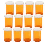 Empty Plastic Pill Bottles with Easy Open Caps (Not Child Resistant), Prescription Medication Vials, Clear Containers (20 Dram, 12pcs)