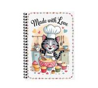 Empty Recipe Book to Fill in, Blank Journal with Spiral Bound for Meals, Refillable Recipe Notebook for Cooking and Baking, for Kitchen, Home, Restaurant, Apartment and Stude
