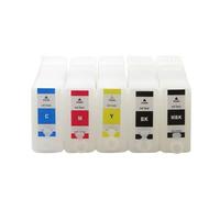 Empty Refillable Ink Cartridge With Chip Compatible Compatible With PFI107 PFI-107 IPF680 IPF685 IPF770 IPF780 IPF785 IPF670 Printer(1set 5PC cartridge)
