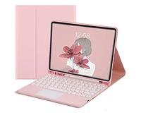 Empty room Wireless Keyboard and Touch Pad with 10.2 Inch IPad Case,for 2018 Gen 6th iPad, 2017 Gen 5th iPad, 2016 iPad Pro,iPad air/iPad air2,Wireless Keyboard&Build-in Pencil Holder Case,Pink