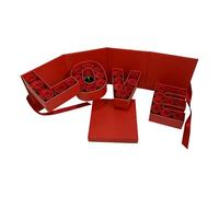 Empty Rose Bouquet Box - Letter Shape Snack Box | Roses for Valentine's Day | for Birthday Wedding Proposal Graduation Party Wedding Family Reunion