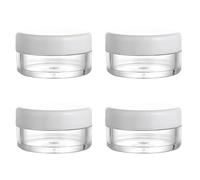 Empty Sample Pots, 4 PCS Empty Plastic Cosmetic Jars, Clear Travel Cosmetic Container, Mini Cosmetic Containers, for Face Creams, Sample, Make-Up
