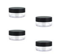 Empty Sample Pots, 4 Pcs Empty Plastic Cosmetic Jars, Clear Travel Cosmetic Container, Mini Cosmetic Containers, for Face Creams, Sample, Make-Up
