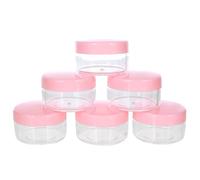 Empty Sample Pots | 6 Pcs Travel Plastic Cosmetic Containers | Small Refillable Jars for Creams, Lotions, Balms, and Makeup | Portable, Leak-Proof, BPA-Free Travel Jars