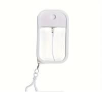 Empty Spray Bottle, 1.69oz/50ml Clear Empty Fine Mist Plastic Mini Travel Bottle Set, Small Refillable Containers with clip Hang on Bag white