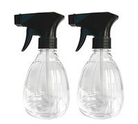 Empty Spray Bottle Plastic Bottles Essential Oil Gardening Trigger Sprayer Reusable Fine Mist Travel Party Barbershop Plant Mist Kitchen Bathroom Organic Cleaning Hair Salon 400ml (Clear) (Pack of 2)