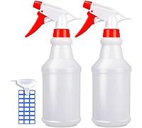 Empty Spray Bottles (16oz/2Pack) - Adjustable Spray Bottles for Cleaning Solutions - No Leak and Clog - HDPE spray bottle For Plants, Pet, Bleach Spray, Vinegar, BBQ, and Rubbing Alcohol.