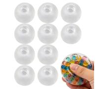 Empty Stress Ball Skins - 10 Piece DIY Squeeze Toy Kit for Custom Crafting Projects | 4cm Diameter, Thermoplastic Rubber, Fidget Toy Skin for Collectors, Sensory Creative Tool Home and Classroom