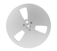 Empty Tape Reel, 1/4 7 Inch Aluminum Metal Reel, Aluminum Alloy Universal Recording Takeup Reel with 3 Hole, Replacement Opening Machine Part for Reel to Reel Tape Player (Silver)