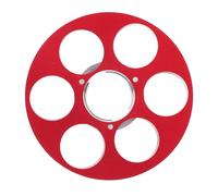 Empty Tape Reel, Empty Take Up Reel to Reel with 6 Holes, Aluminum Alloy Universal Open Reel Sound Tape Empty Reel for NAGRA Miniature Tape Recorder (Red)