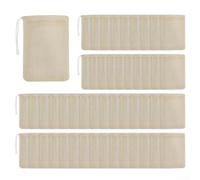 Empty Tea Bags Biodegradable Cotton 50pcs Natural Drawstring Pouches for Earl Grey Peppermint Chamomile Lavender Jasmine Brewing 8x10cm