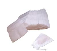 Empty Tea Bags, Drawstring Filters, Non-Woven Pouches, 100 Unbleached Bags for Loose Leaf and Coffee Brewing, Easy Seal Design for Infusions and Daily Drink Use