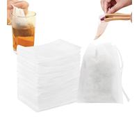 Empty Tea Bags | Non-Woven Filter Bags | Pack of 100 Tea Bags Also as Coffee Filters | Suitable for Simming, Cooking and Brewing Coffee and Soup, for Use at Home, Kitchen, in the
