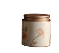 Empty Tea Tin, Vintage Metal Tinplate Tea Elegant Jar Storage Container for Coffee Herb Candy Chocolate Sugar Spices(White-S)