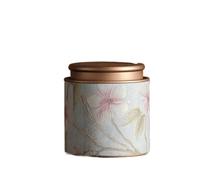 Empty Tea Tin, Vintage Metal Tinplate Tea Elegant Jar Storage Container for Coffee Herb Candy Chocolate Sugar Spices(Blue-S)