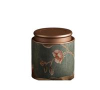 Empty Tea Tin, Vintage Metal Tinplate Tea Elegant Jar Storage Container for Coffee Herb Candy Chocolate Sugar Spices(Green-S)
