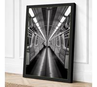 Empty Transit Minimalist Canvas Wall Art Print 18x12 Inch (46 x 30 cm)