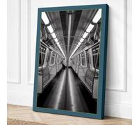 Empty Transit Minimalist Canvas Wall Art Print 24x16 Inch (61 x 41 cm)