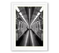 Empty Transit Minimalist Framed Wall Art Print A1 (84.1×59.4cm) White, Wall Decor for Living Room, Bedroom, Office & Home, Ready to Hang, Art Gift