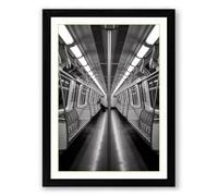 Empty Transit Minimalist Framed Wall Art Print A2 (59.4×42cm) Black, Wall Decor for Living Room, Bedroom, Office & Home, Ready to Hang, Art Gift