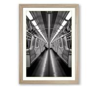Empty Transit Minimalist Framed Wall Art Print A3 (42×29.7cm) Oak, Wall Decor for Living Room, Bedroom, Office & Home, Ready to Hang, Art Gift