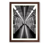 Empty Transit Minimalist Framed Wall Art Print A3 (42×29.7cm) Walnut, Wall Decor for Living Room, Bedroom, Office & Home, Ready to Hang, Art Gift