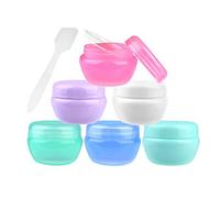 Empty Travel Makeup Pots, 6 Pcs 20ml/20g Refillable Travel Cosmetic Sample Containers Sample Tubs Containers with for Cream/Lotion/Makeup/Lip Balm/Rhinestones(Not for Liquids or Oil)