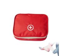 Empty Travel Pharmacy Bag, First Aid Set, Outdoor, First Aid Bag, Empty, First Aid Kit, Emergency Bag, Medication Bag, Small, Home Medicine Box, Medical Storage Bag, Travel Accessories, red